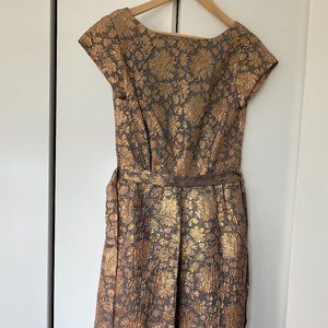 Vintage 50s Metallic Brocade Dress (I Magnin & Co)